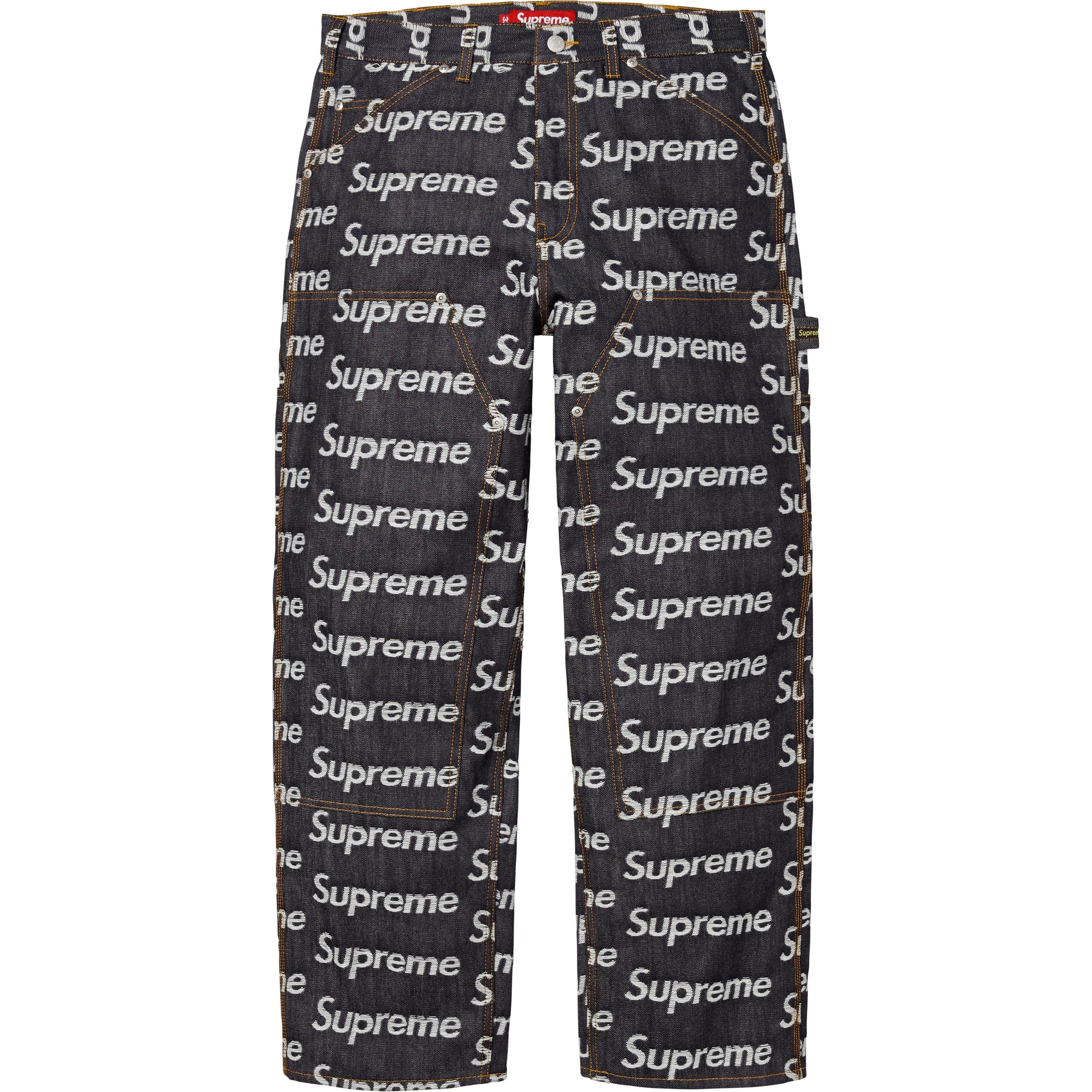 Jacquard Logos Double Knee Denim Painter Jean view 2